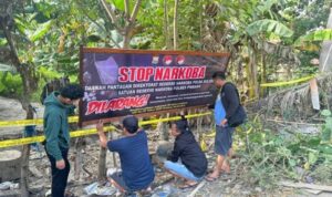 Polda Bakar ‘Marketplace’ Narkoba di Pinrang, Polres Bagian Pasang Spanduk