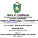 Pemkot Parepare Agendakan Seleksi Terbuka Dua Jabatan Eselon II-B