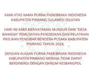 Lucu-lucuan Purna Paskibraka Pinrang, Pagi Tarik Diri Sore Gabung Lagi