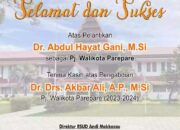 RSUD Andi Makkasau Ucapkan Selamat Pelantikan Abdul Hayat Gani sebagai Pj Wali Kota Parepare