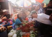 Calon Wakil Bupati Pinrang Abdillah Natsir Blusukan ke Pasar Sentral Pinrang