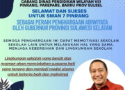 SMAN 7 Pinrang Raih Penghargaan Adiwiyata, Cabang Dinas Wilayah VII Harap Motivasi Sekolah Lain