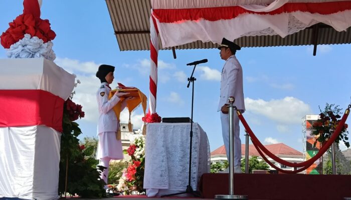 70 Paskibraka Enrekang Tampilkan Formasi Garuda Saat Pengibaran Bendera